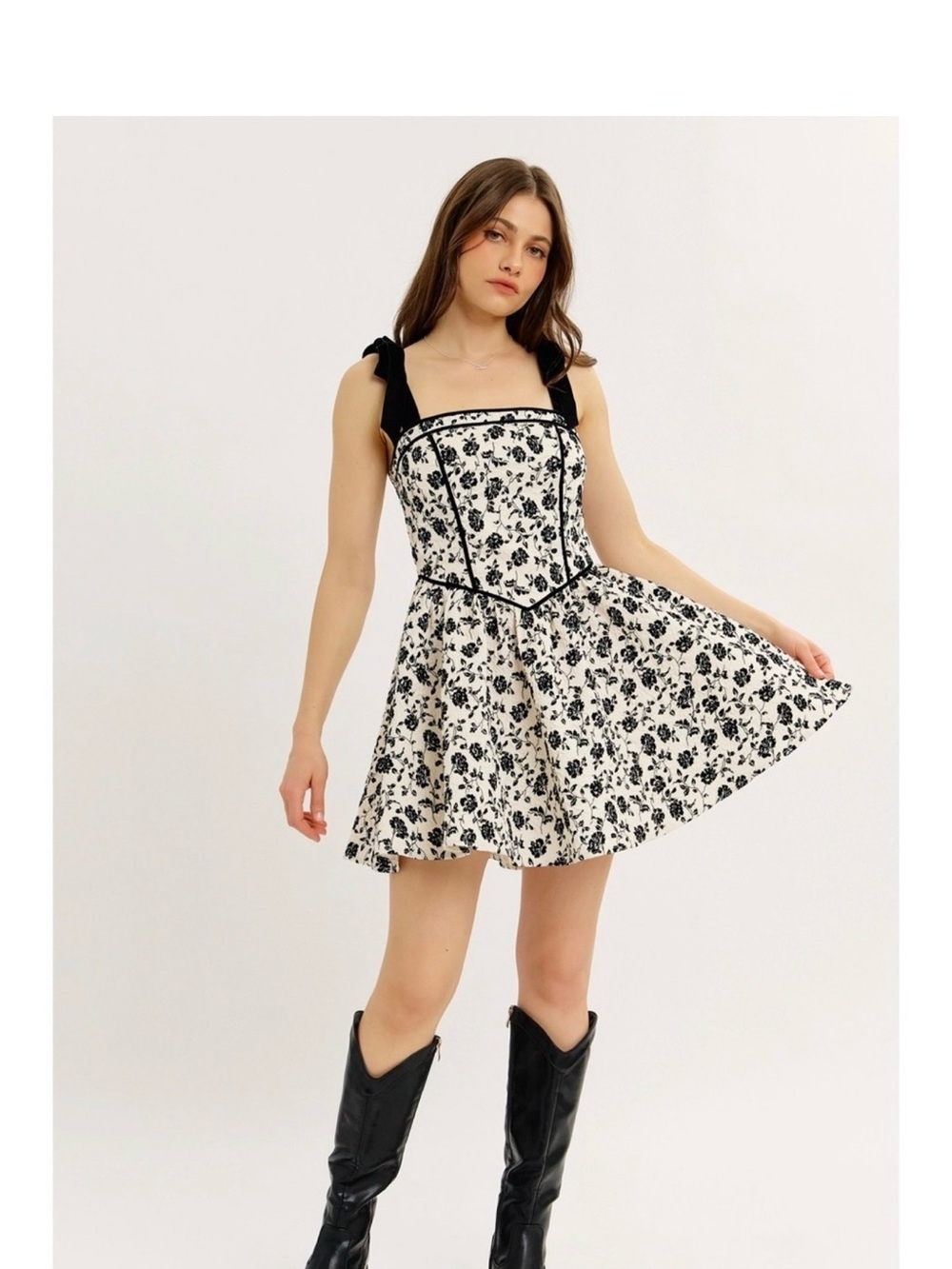 Floral Corset Mini Dress - 584
